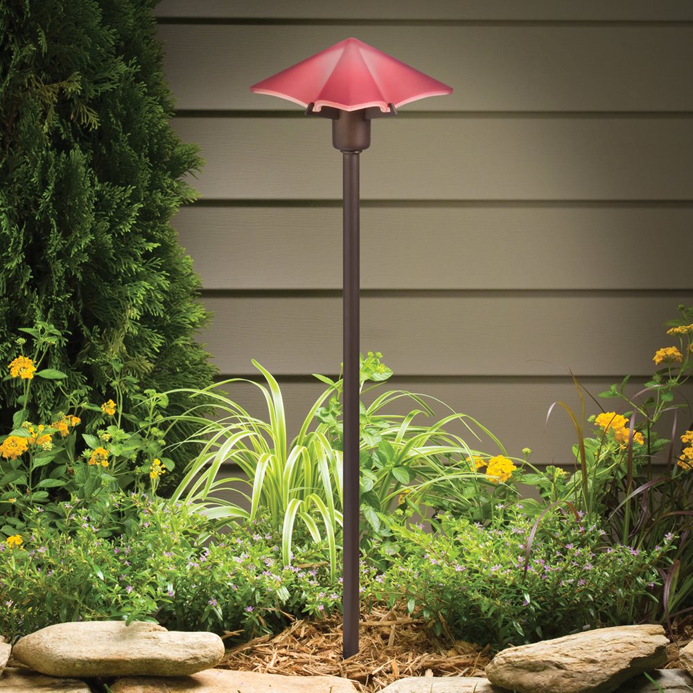 Kichler Lighting 15435RD Posies Path Light KCH 15435 RD kichler-lighting-15435rd-posies-path-light-kch-15435-rd