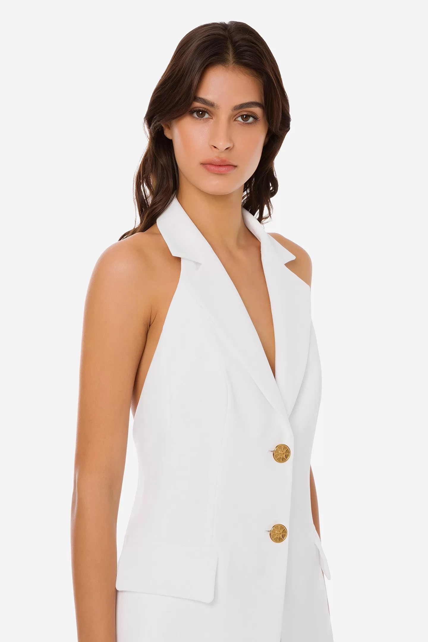Gilet con revers Elisabetta Franchi - ELISABETTA FRANCHI - AsterModa