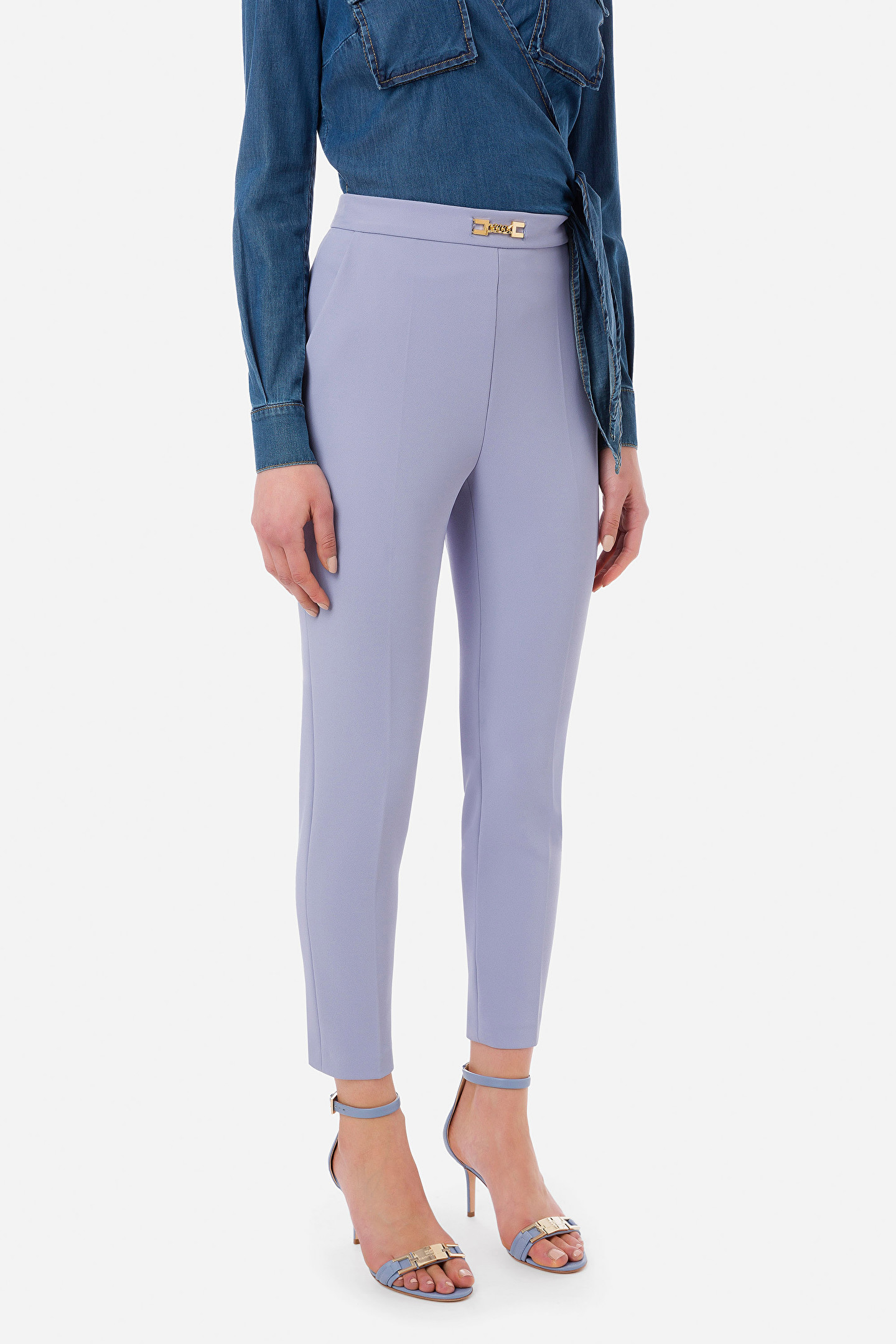 Pantaloni a sigaretta Elisabetta Franchi - ELISABETTA FRANCHI - AsterModa