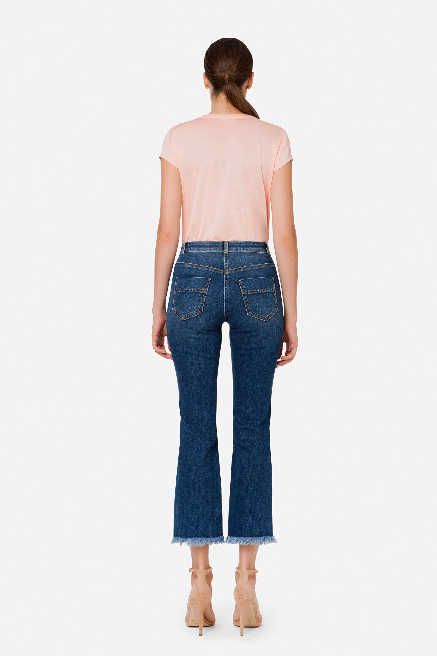 Jeans fondo sfrangiato Elisabetta Franchi - ELISABETTA FRANCHI - AsterModa