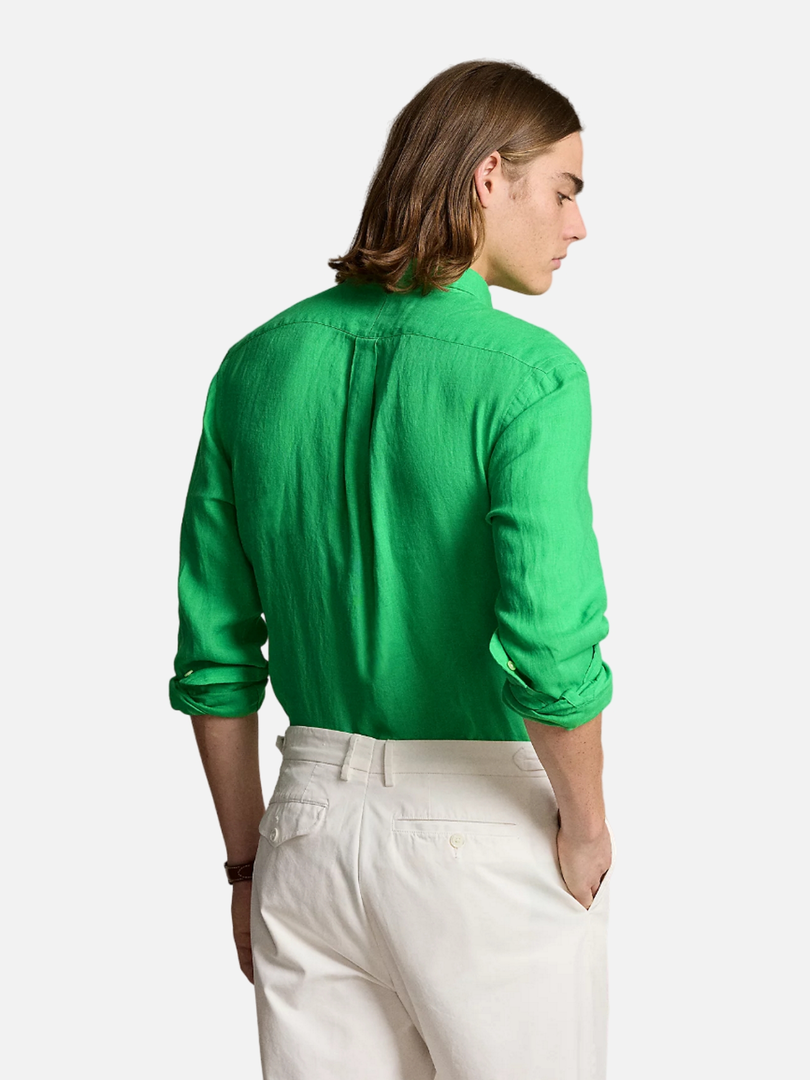 Camicia Uomo Camicia Coreana Ralph Lauren Camicia Slim In Lino