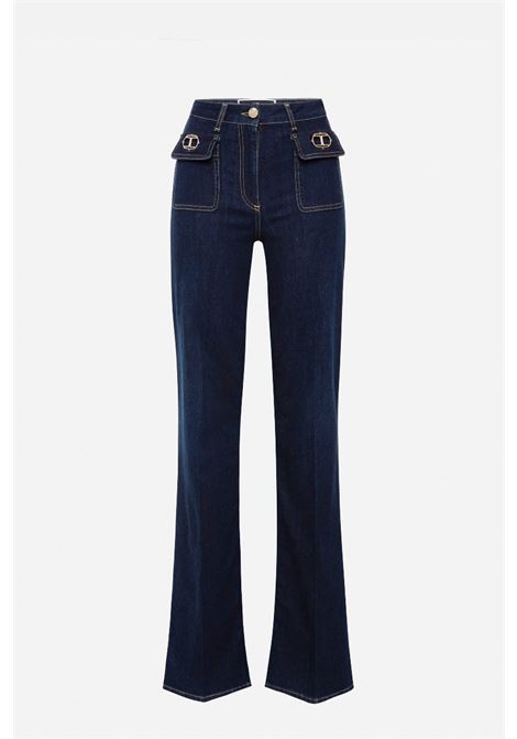 Jeans Palazzo Elisabetta Franchi - ELISABETTA FRANCHI - AsterModa