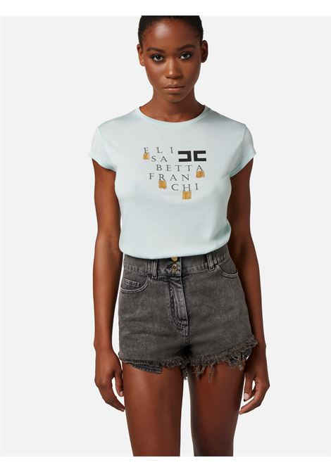 T-shirt jersey with logo Elisabetta Franchi ELISABETTA FRANCHI | Knitwear | MA00841E2BV9