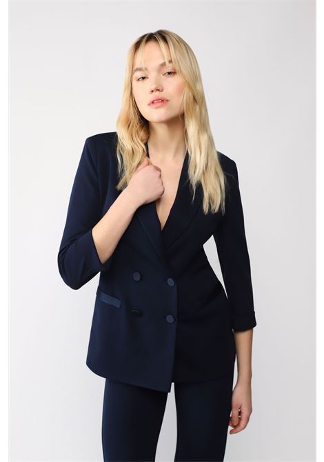 Blazer doppiopetto con maniche 3/4 IMPERIAL | JU25IAWBLU