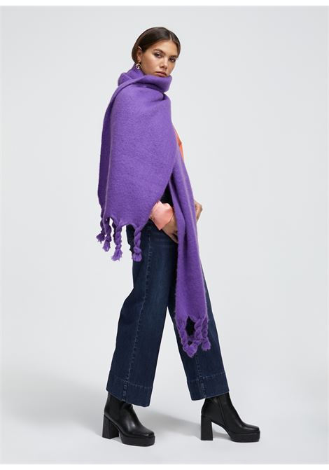 Sciarpa con frange intrecciate LOLA CASADEMUNT | LF2407010LILLA