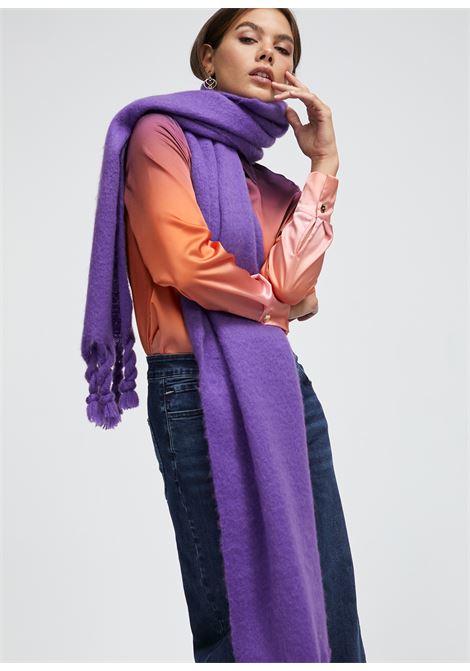 Sciarpa con frange intrecciate LOLA CASADEMUNT | LF2407010LILLA