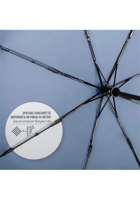 Ombrello Technology Apri e Chiudi Tartan con Manico Curvo PERLETTI | PL.21792BLU