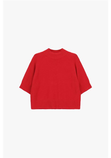 Maglione corto manica corta con collo polo IMPERIAL | M3025857ROSSO