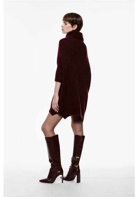 Maglione oversize collo alto manica tre quarti IMPERIAL | M3025889PRUGNA