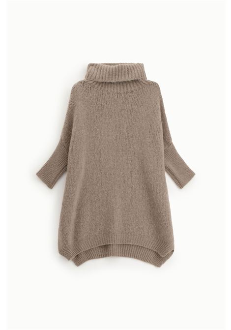 Maglione oversize collo alto manica tre quarti IMPERIAL | M3025889TAUPE