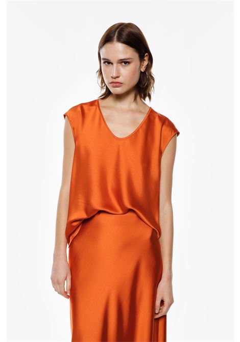 Top ampio scollo a v senza maniche IMPERIAL | REH0KBAARANCIO