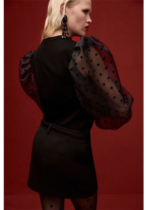 T-shirt manica lunga con maniche a palloncino pois IMPERIAL | TY72KYPNERO