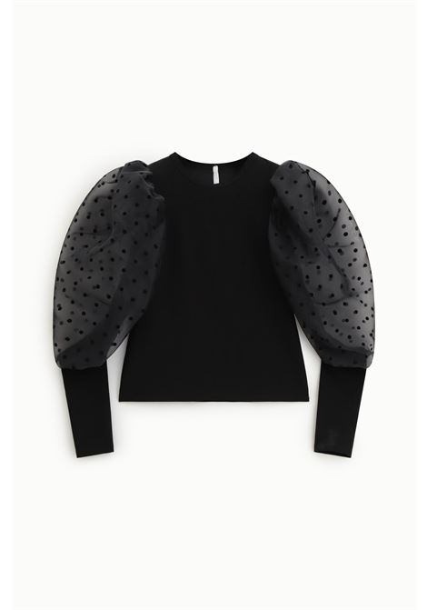 T-shirt manica lunga con maniche a palloncino pois IMPERIAL | TY72KYPNERO
