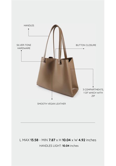 Shopper bag ANGIE - TAUPE LABEL ROSE | ANGIETAUPE