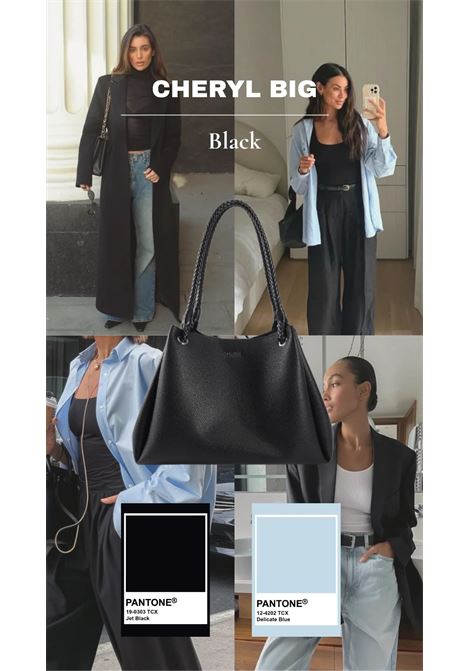 Borsa a spalla CHERYL BIG - BLACK LABEL ROSE | CHERYL BIGBLACK