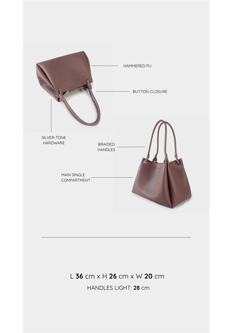 Borsa a spalla CHERYL BIG - MAUVE LABEL ROSE | CHERYL BIGMAUVE