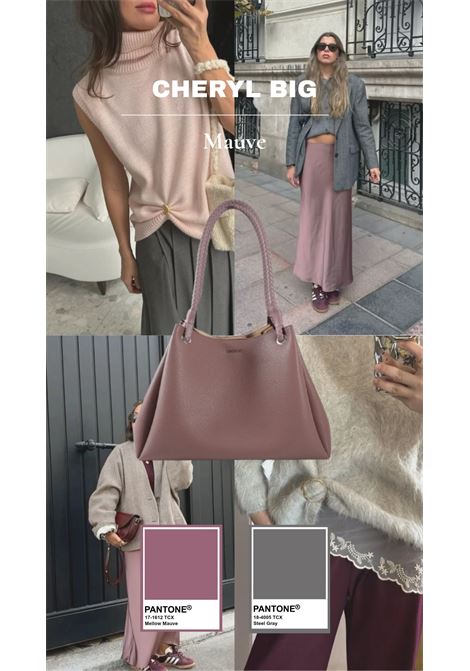 Borsa a spalla CHERYL BIG - MAUVE LABEL ROSE | CHERYL BIGMAUVE