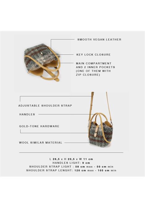 Borsa a mano DELILAH - VERDE SALVIA LABEL ROSE | DELILAHVERDE SALVIA