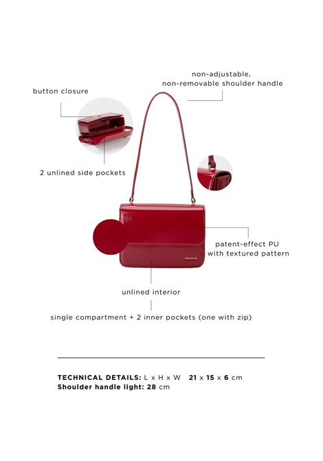 Borsa a spalla FLORA - CHERRY LABEL ROSE | FLORACHERRY