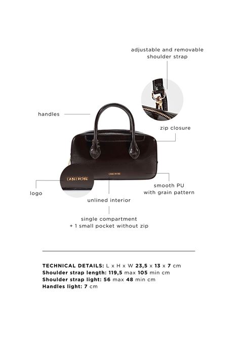 Borsa a mano IRIS - DARK BROWN LABEL ROSE | IRISDARK BROWN