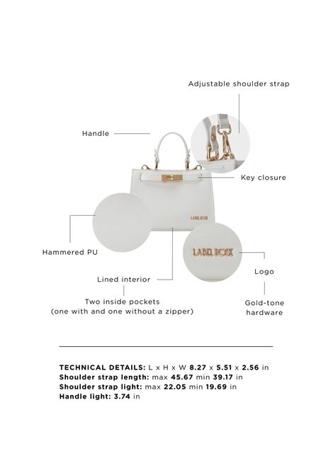 Borsa a mano PARIS MINI - SNOW PEARL LABEL ROSE | PARIS MINISNOW PEARL