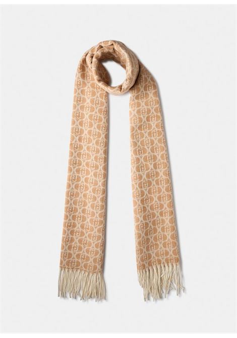 Stola con logo monogram Cammello LIUJO | 2F5018T030000070