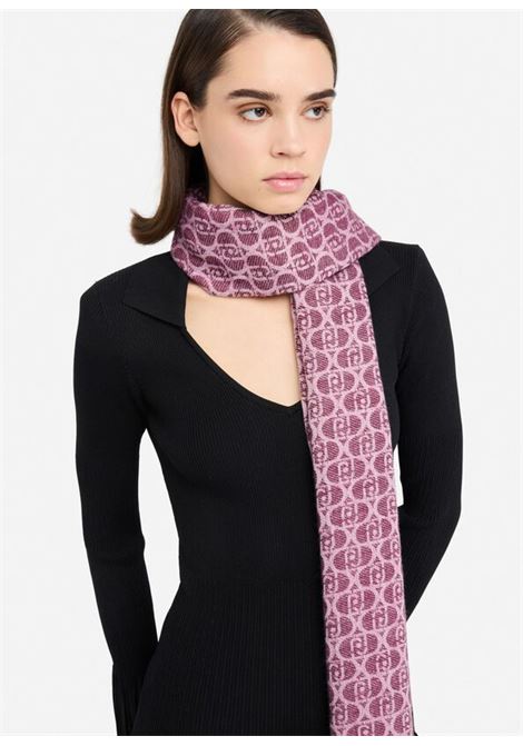 Stola con logo monogram Auberigine LIUJO | 2F5018T030091718