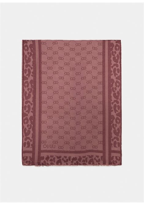 Stola con logo Red aubergine LIUJO | 2F5040T030091718