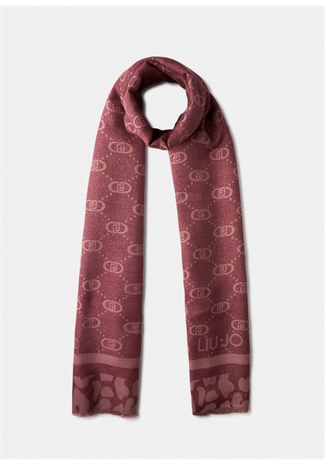 Stola con logo Red aubergine LIUJO | 2F5040T030091718