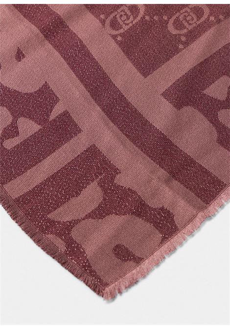 Stola con logo Red aubergine LIUJO | 2F5040T030091718