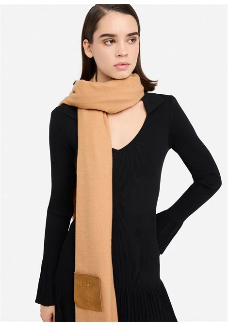 Stola con frange Cammello LIUJO | 2F5048T030000070