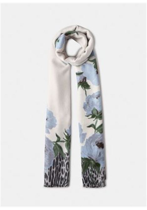 Stola animalier floreale Azzurro LIUJO | 2F5077T030074015
