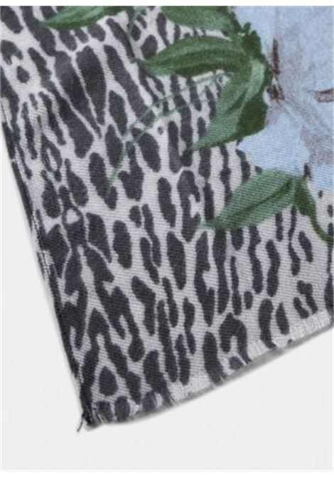 Stola animalier floreale Azzurro LIUJO | 2F5077T030074015