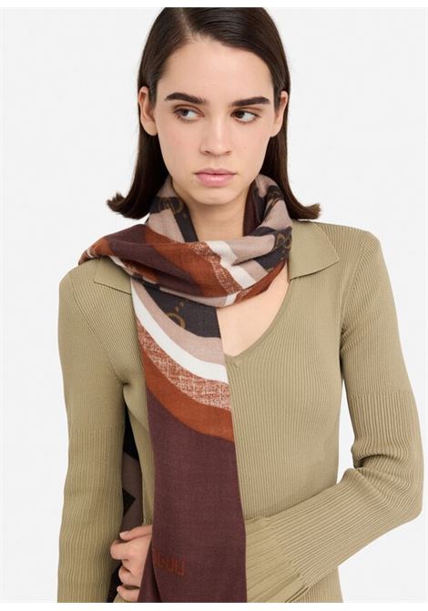 Stola con logo Marrone LIUJO | 2F5082T030000005