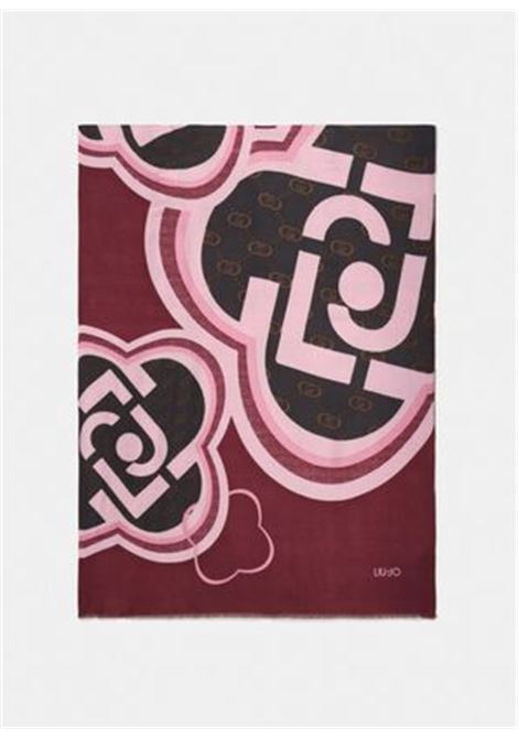 Stola con logo Rosso bordo LIUJO | 2F5082T030091726