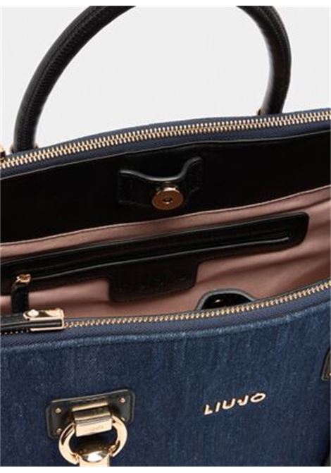 Shopping bag media in denim LIUJO | AF5008D000194024