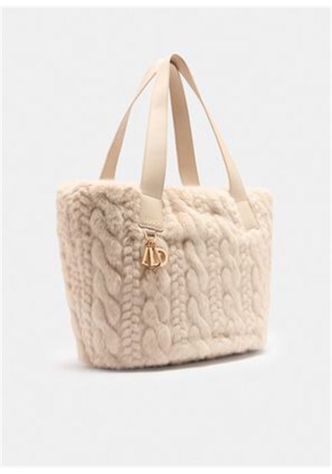 Borsa hobo grande in pelliccia sintetica Neutro LIUJO | AF5154E030551308