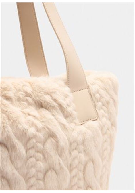 Borsa hobo grande in pelliccia sintetica Neutro LIUJO | AF5154E030551308