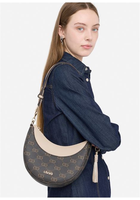 Borsa hobo media con logo LIUJO | AF5251E005351308