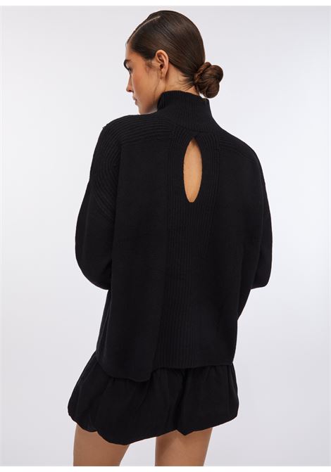 Maglia 100% lana con ricami gioiello LIUJO | MF5059MS009T9562