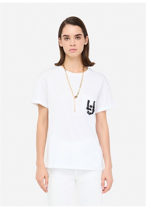 t-shirt lj paillettes LIUJO | UF5257JS904M9784