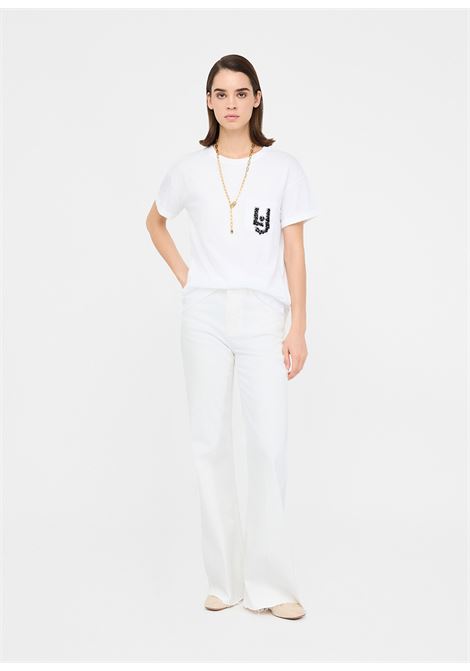 t-shirt lj paillettes LIUJO | UF5257JS904M9784