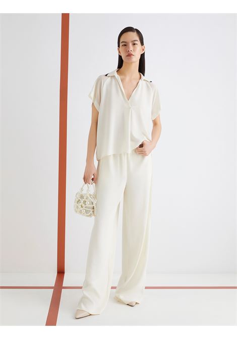 Polo in satin CALMO - BIANCO LANA MARELLA | CALMO001