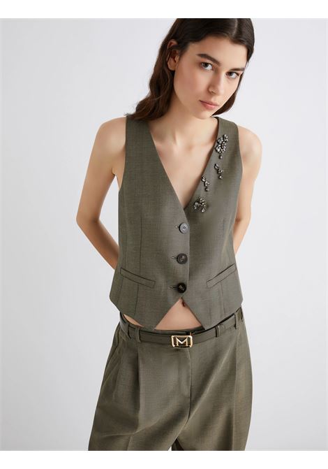 Gilet in saglia fluida Cantico - KAKI MARELLA | CANTICO002