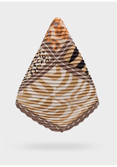 FOULARD ANIMALIER MIX PLISSE NALì | BOSC0163MARRONE