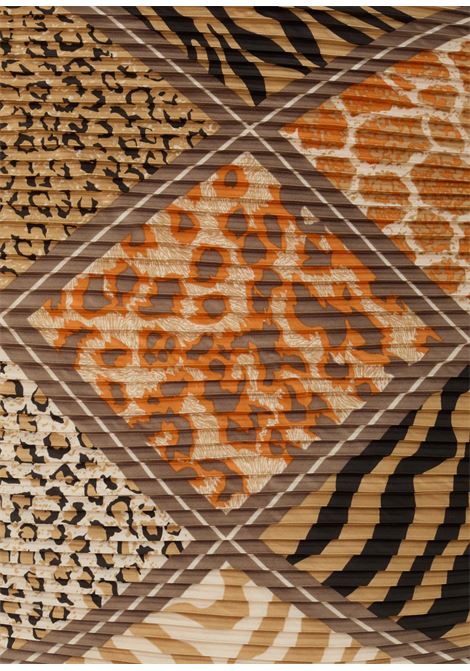 FOULARD ANIMALIER MIX PLISSE NALì | BOSC0163MARRONE