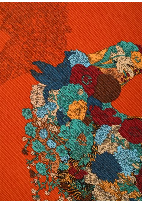FOULARD AMPIO FIORI PLISSE ARANCIO NALì | BOSC0166ARANCIO
