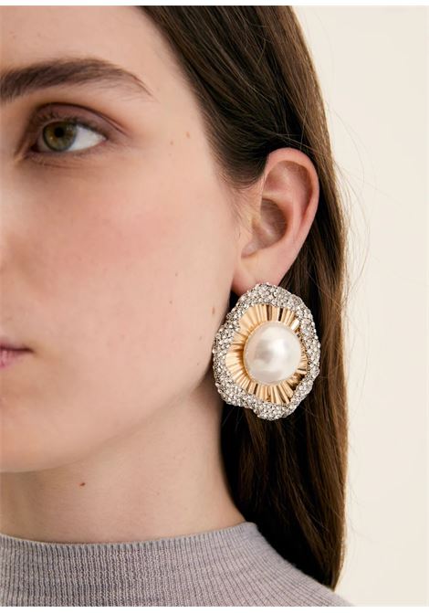 orecchini over con pietre NALì | EMOR1817ORO ARGENTO