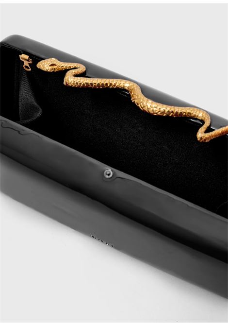 CLUTCH MOLLY CHIUSURA SNAKE VERNICE NALì | LYPC0022NERO