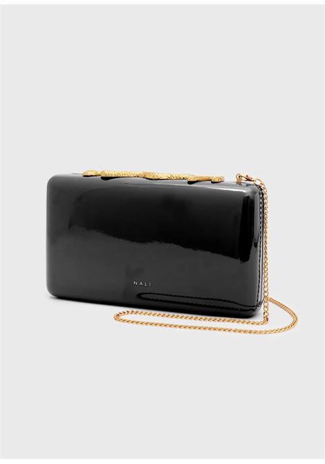 CLUTCH MOLLY CHIUSURA SNAKE VERNICE NALì | LYPC0022NERO